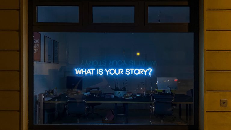 What is your story lit words in a window